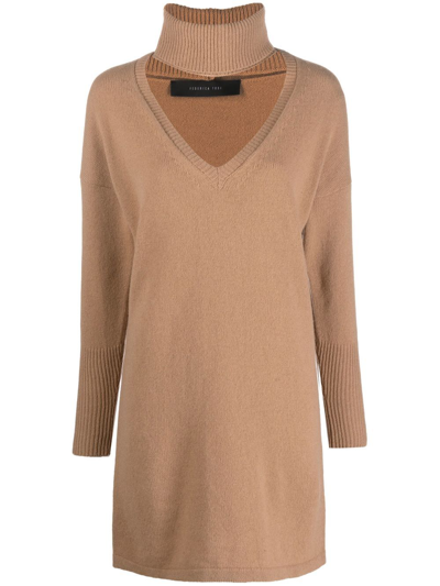 Federica Tosi Roll-neck Detail Knit Jumper In 0013