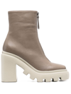 VIC MATIE FRONT-ZIP ANKLE BOOTS