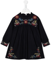 CHLOÉ FLORAL-EMBROIDERED COTTON DRESS