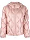 Moncler Anthon Hooded Quilted Ripstop Down Jacket In 粉色