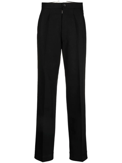 Maison Margiela 2022  High-waisted Wool Trousers In Black