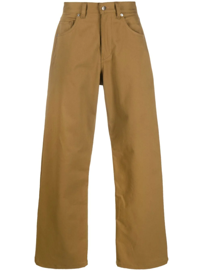 Société Anonyme Red Cross Wide-leg Trousers In Brown