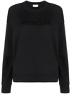 Moncler Logo Cotton-blend Jersey Sweatshirt In Black