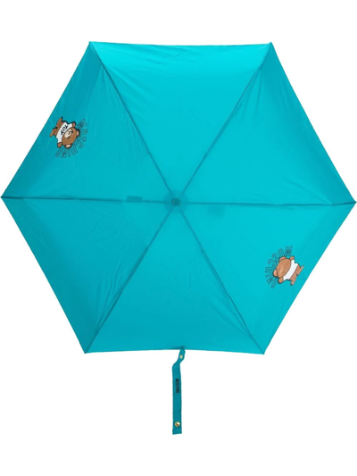 Moschino Teddy Motif Umbrella In 蓝色