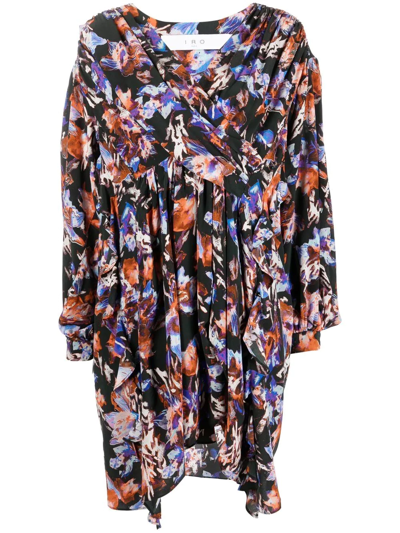 Iro Floral Print Dress In 黑色