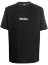 Zegna Logo-print Detail T-shirt In Black