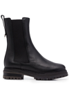SERGIO ROSSI ELASTICATED LEATHER BOOTS