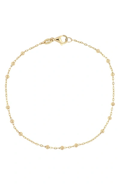 Bony Levy Mykonos 14k Gold Station Anklet In 14k Yellow Gold