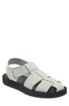 The Row Kids Gray Fisherman Sandals In Aqua