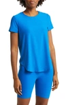 Beyond Yoga On The Down Low T-shirt In Wayfinder Blue-wave
