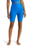 Beyond Yoga High Waist Biker Shorts In Wayfinder Blue-wave