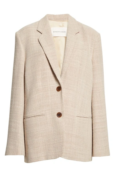 By Malene Birger Cotton-blend Oversized Rosettan Blazer In Nature