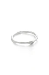 Monica Vinader Siren Muse Sterling Silver And 0.003ct Diamond Ring In Sterling Silver