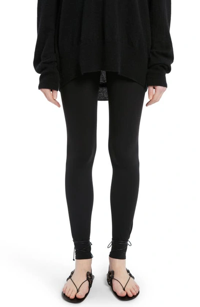 The Row Lanza Ankle Zip Leggings In Black