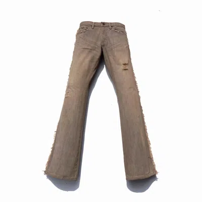 Pre-owned 5351 Pour Les Hommes X If Six Was Nine Morgan Homme Mudwash Frayed Flare Jeans In Mud Wash Blue