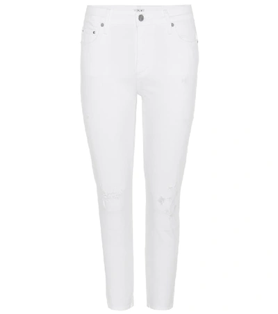 Citizens Of Humanity Avedon Below The Belly Ultra Ankle Skinny Jeans In White