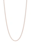 Monica Vinader Rose Gold Plated Vermeil Silver Fine Chain Necklace