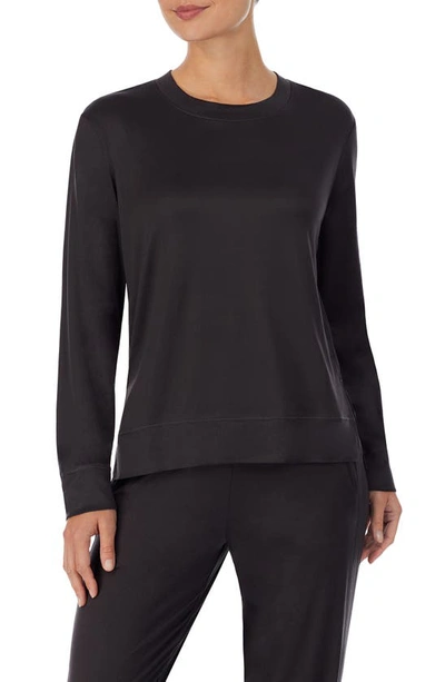 Z Well Crewneck Pajama Top In Dark Grey