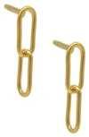 ADORNIA WATER RESISTANT PAPERCLIP CHAIN DROP EARRINGS