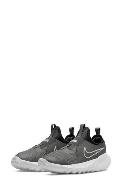 Nike Kids' Flex Runner 2 Slip-on Running Shoe In Flat Pewter/ White/ Ash