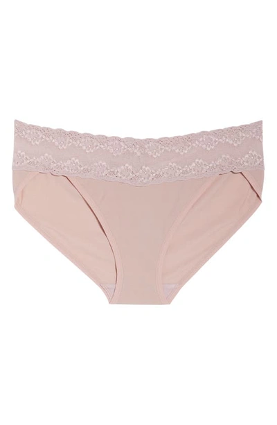 Natori Bliss Perfection Lace-waist Bikini Underwear 756092 In Rose Beige (nude )