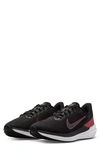 Nike Air Winflo 9 Running Shoe In Black/ Red/ Smoke Grey