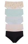 Honeydew Intimates Sandra Assorted Hipster In Zest Floral/sandcastle/black