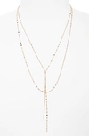 Lana Jewelry Lana Blake Lariat Necklace In Rose Gold