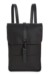 Rains Mini Waterproof Backpack In Black