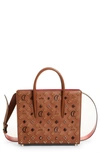 Christian Louboutin Medium Paloma Studded Leather Satchel In Biscotto/ Multi