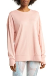 Sweaty Betty After Class Cross-back Sweatshirt In Bloom Pink