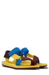 Camper Strap-detail Open-toe Sandals In Yellow Multi