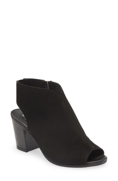 Cordani Genesis Peep Toe Bootie In Black Suede