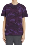 Valentino Camouflage-print Cotton T-shirt In Purple Camo