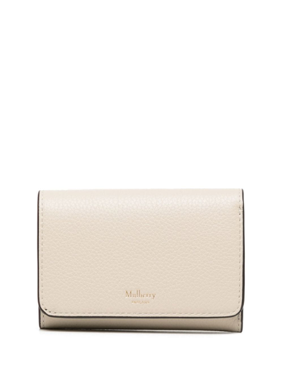 Mulberry Continental Trifold Wallet In White