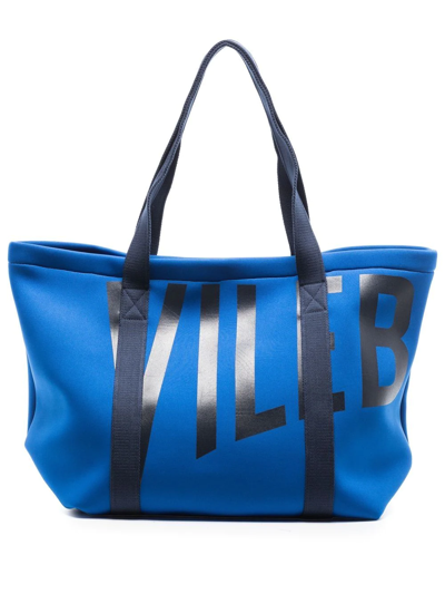 Vilebrequin Logo-print Tote Bag In Blue