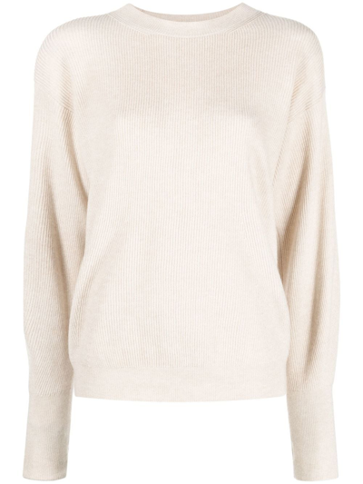 Lorena Antoniazzi Crew-neck Jumper In Neutrals