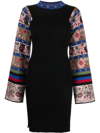 ETRO CONTRAST-SLEEVE KNITTED DRESS