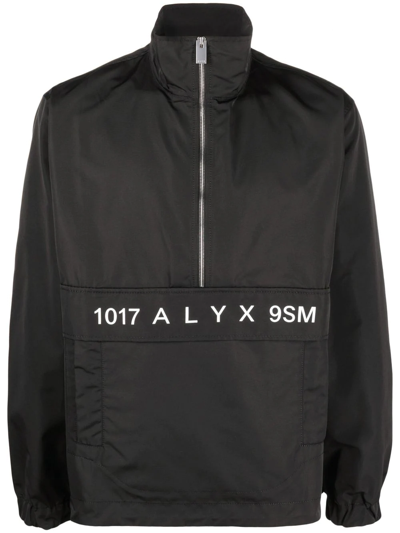 Alyx Logo-print Nylon And Cotton-blend Track Jacket In Black