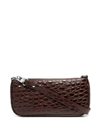 By Far Crocodile-effect Bag In Brown