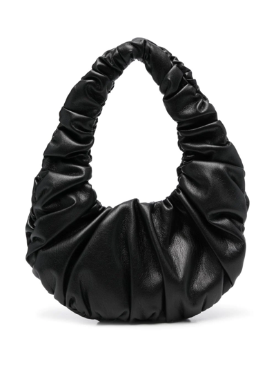 Nanushka Mini Anja Ruched Tote Bag In Black