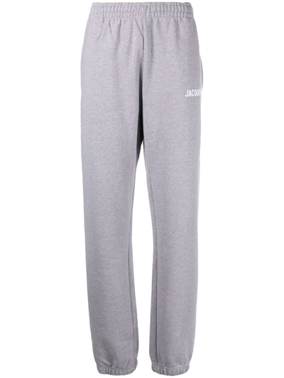 Jacquemus Le Jogging  Tapered Organic-cotton Jogging Bottoms In Grey