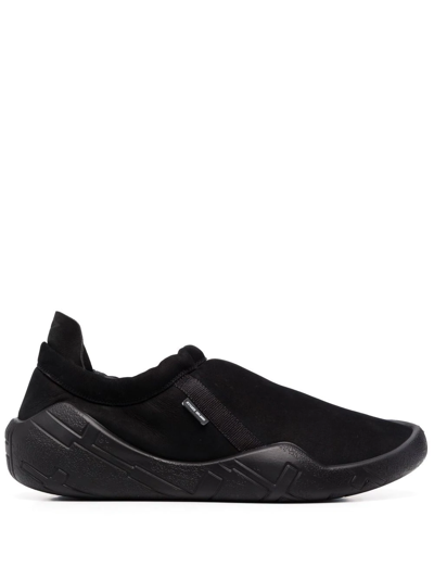 Stone Island Shadow Project Slip-on Suede Trainers In Black