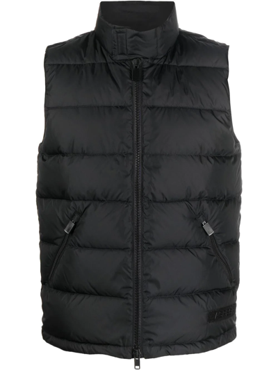 Aspesi Padded Feather-down Gilet In Black