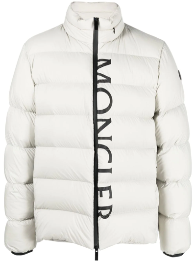 Moncler Logo-print Puffer Jacket In White