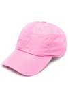 Jw Anderson Pink Embroidered Anchor Baseball Cap In Pink