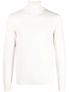 Hugo Boss Funnel-neck Regular-fit Wool-knit Jumper In White