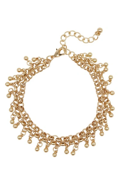 Melrose And Market Chainmail Statement Anklet In Gold