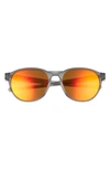 Oakley 54mm Polarized Round Sunglasses In Ruby