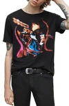 JOHN VARVATOS JUDAS PRIEST RAW EDGE COTTON GRAPHIC TEE